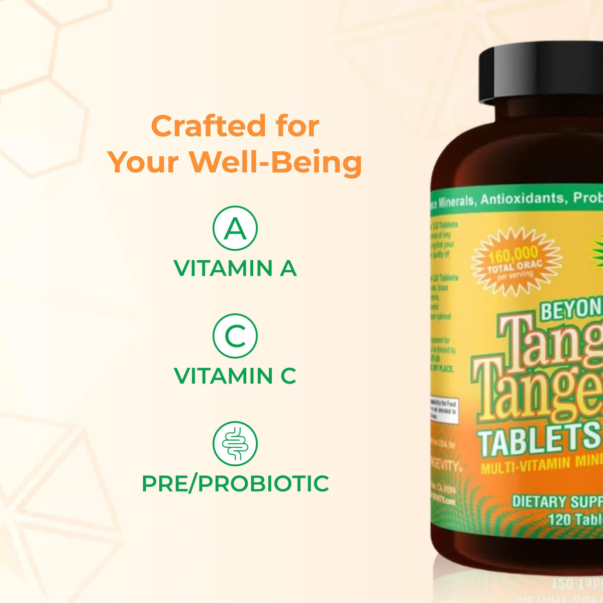 Youngevity Multivitamines Minérales 120 Comprimés - étiquette avec ingrédients