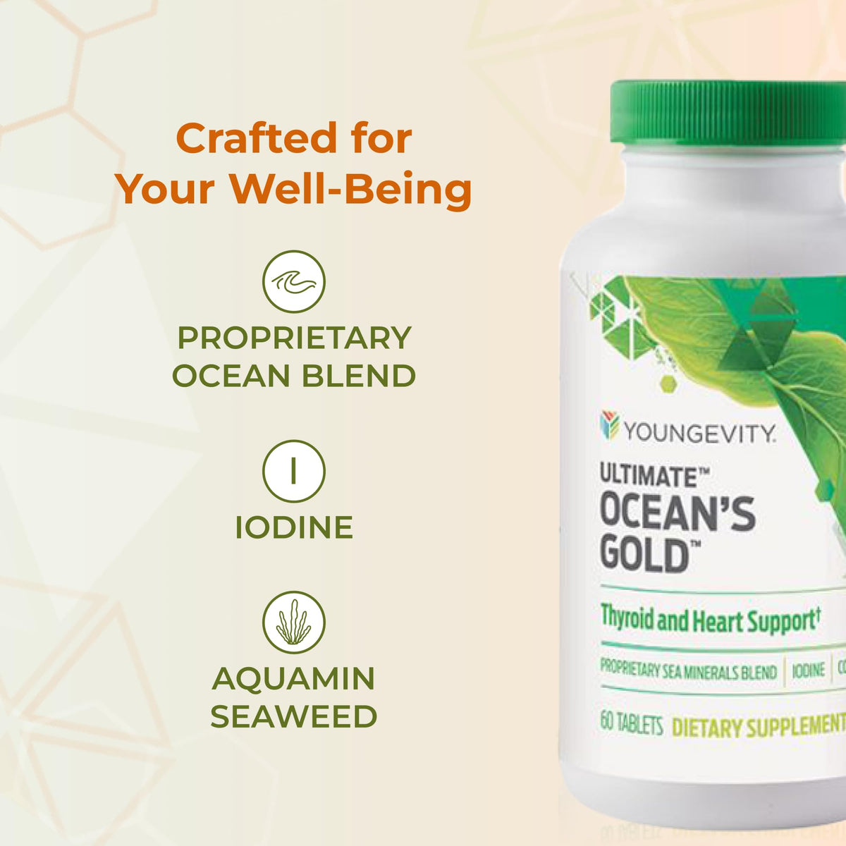 Youngevity Ocean's Gold comprimés avec fond naturel