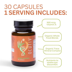 Youngevity Ocutiv Complément Alimentaire pour les Yeux capsules sur une surface