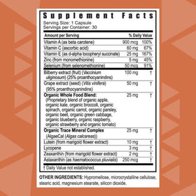 Youngevity Ocutiv Complément Alimentaire pour les Yeux informations nutritionnelles