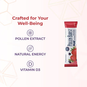 Youngevity Pollen Burst avec un verre d'eau pour préparation