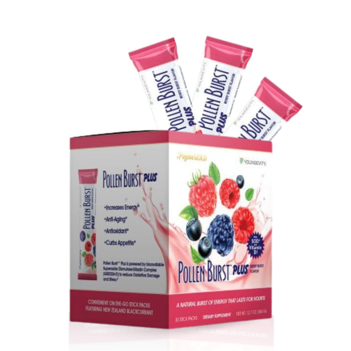 Youngevity Pollen Burst Plus Berry 30 sachets en paquet
