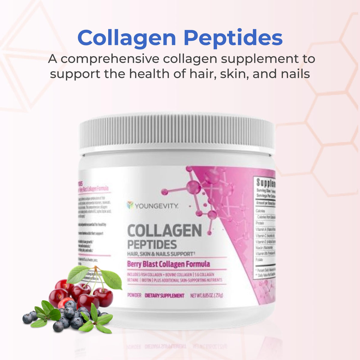 Youngevity Poudre de Collagène Peptides avec cuillère doseuse