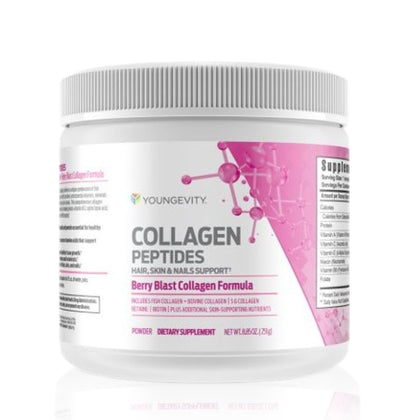 Youngevity Poudre de Collagène Peptides vue avant avec emballage