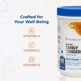 Youngevity Poudre de Minéraux Vitamines 420 g, présentation sur une table
