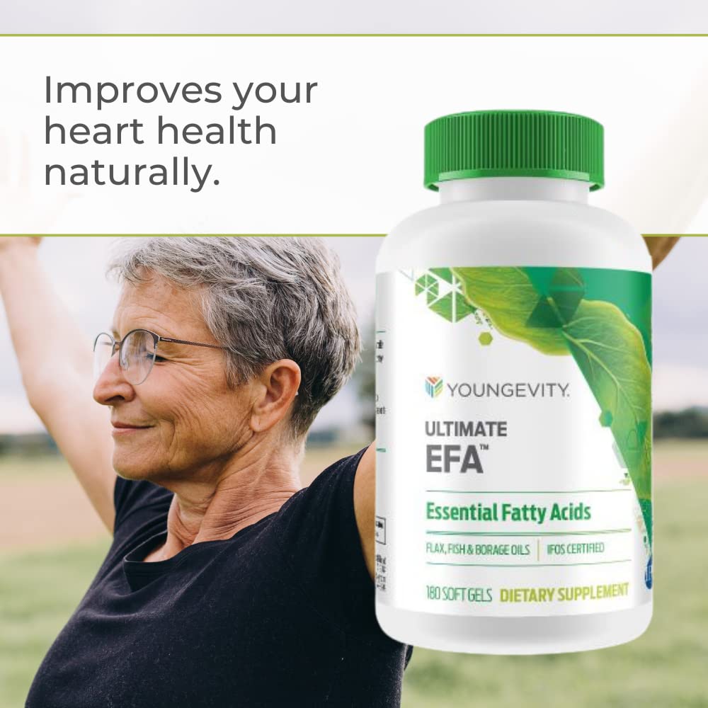 Youngevity Ultimate EFA Omega 3 6 9 Gélules, packaging sur fond blanc