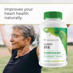 Youngevity Ultimate EFA Omega 3 6 9 Gélules, packaging sur fond blanc