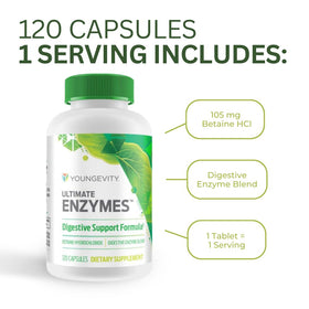 Youngevity Ultimate Enzymes capsules avec une cuillère