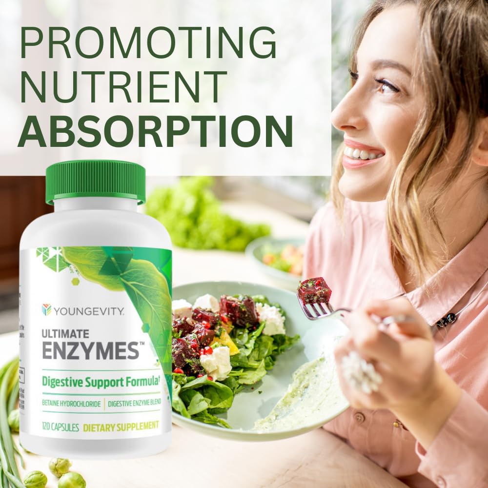 Youngevity Ultimate Enzymes capsules en contexte de vie quotidienne