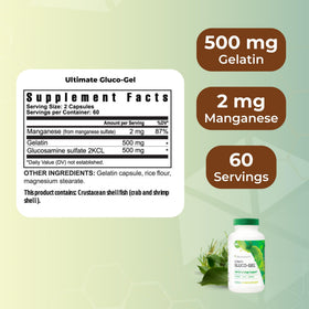 Youngevity Ultimate Gluco-Gel capsules sur une table