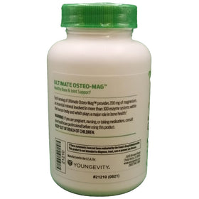 Youngevity Ultimate Osteo-Mag capsules ouvertes sur une table