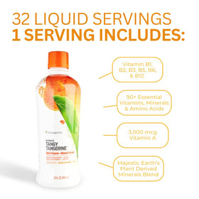 Youngevity Ultimate Tangy Tangerine 32 Oz en verre avec eau
