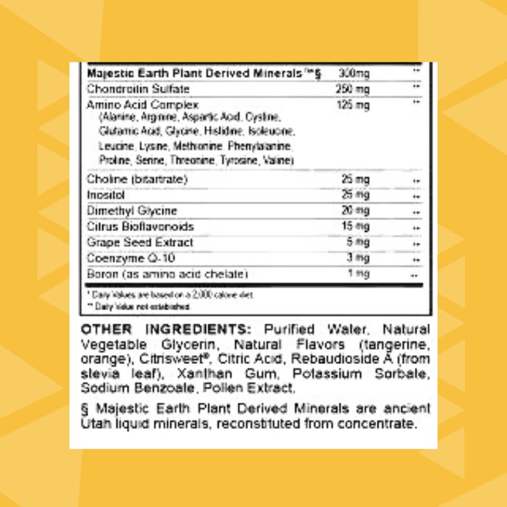 Youngevity Ultimate Tangy Tangerine 32 Oz vue arrière de la bouteille