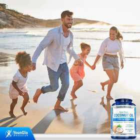 YounGlo Research huile de coco 1000 mg présentation produit