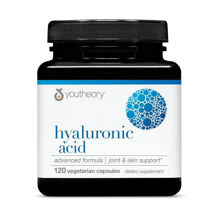 Youtheory Acide Hyaluronique Formule Avancée 120 Gélules Végétariennes vue de face