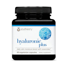 Youtheory Acide Hyaluronique Plus 60 gélules végétariennes vue de face