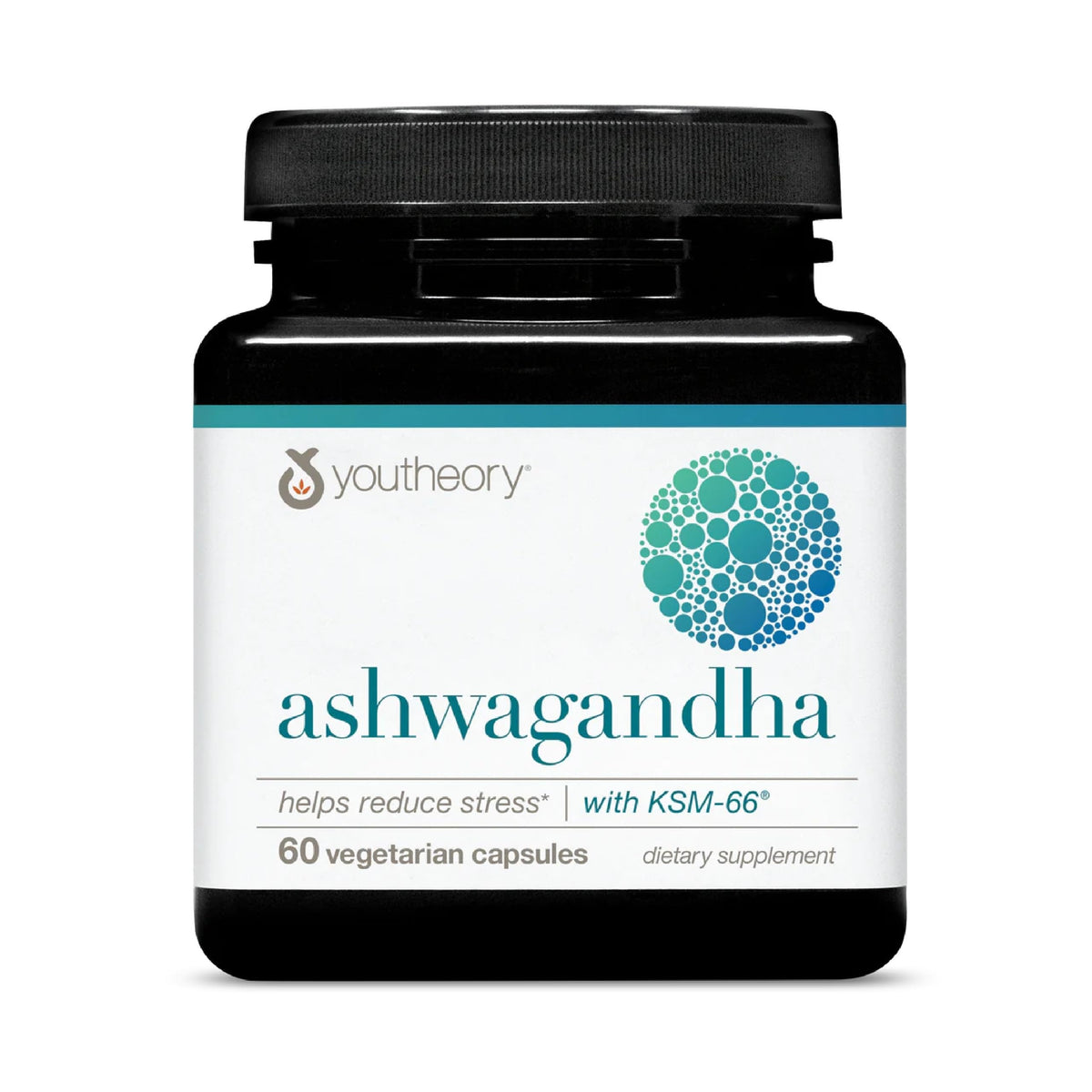 Youtheory Ashwagandha 1 000 mg gélules végétariennes avant