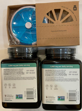 Youtheory Ashwagandha 1000mg KSM-66, vue latérale.