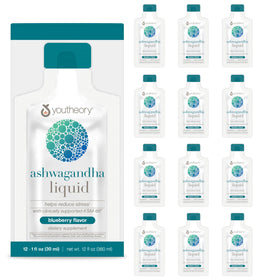 Youtheory Ashwagandha Liquide 1 oz flacon violet vue de face