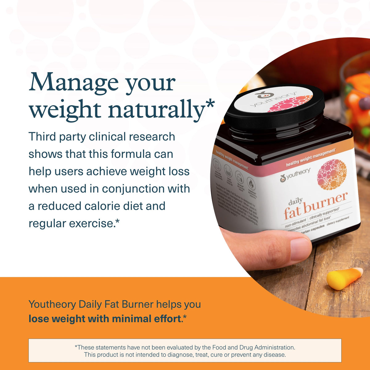 Youtheory Brûleur de Graisse 60 Capsules sur un fond neutre