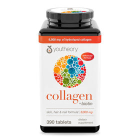 Youtheory Collagène + Biotine 390 comprimés vue de face