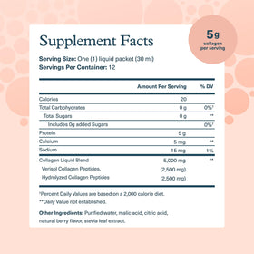 Youtheory collagène liquide 5 000 mg goût baie packaging