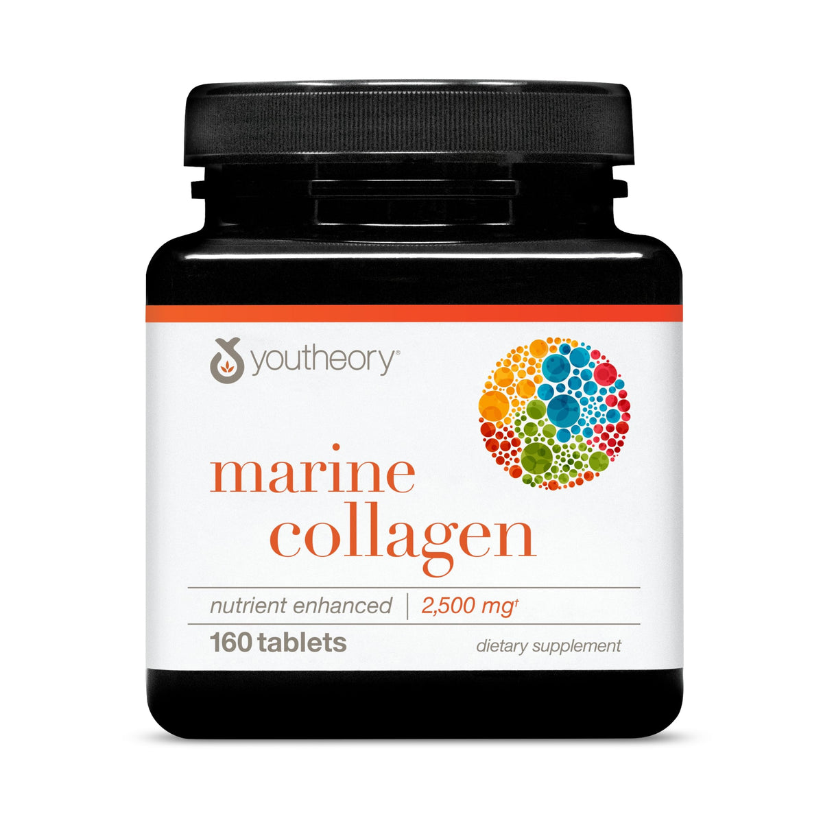 Youtheory Collagène Marin 2500 mg comprimés, vue de face