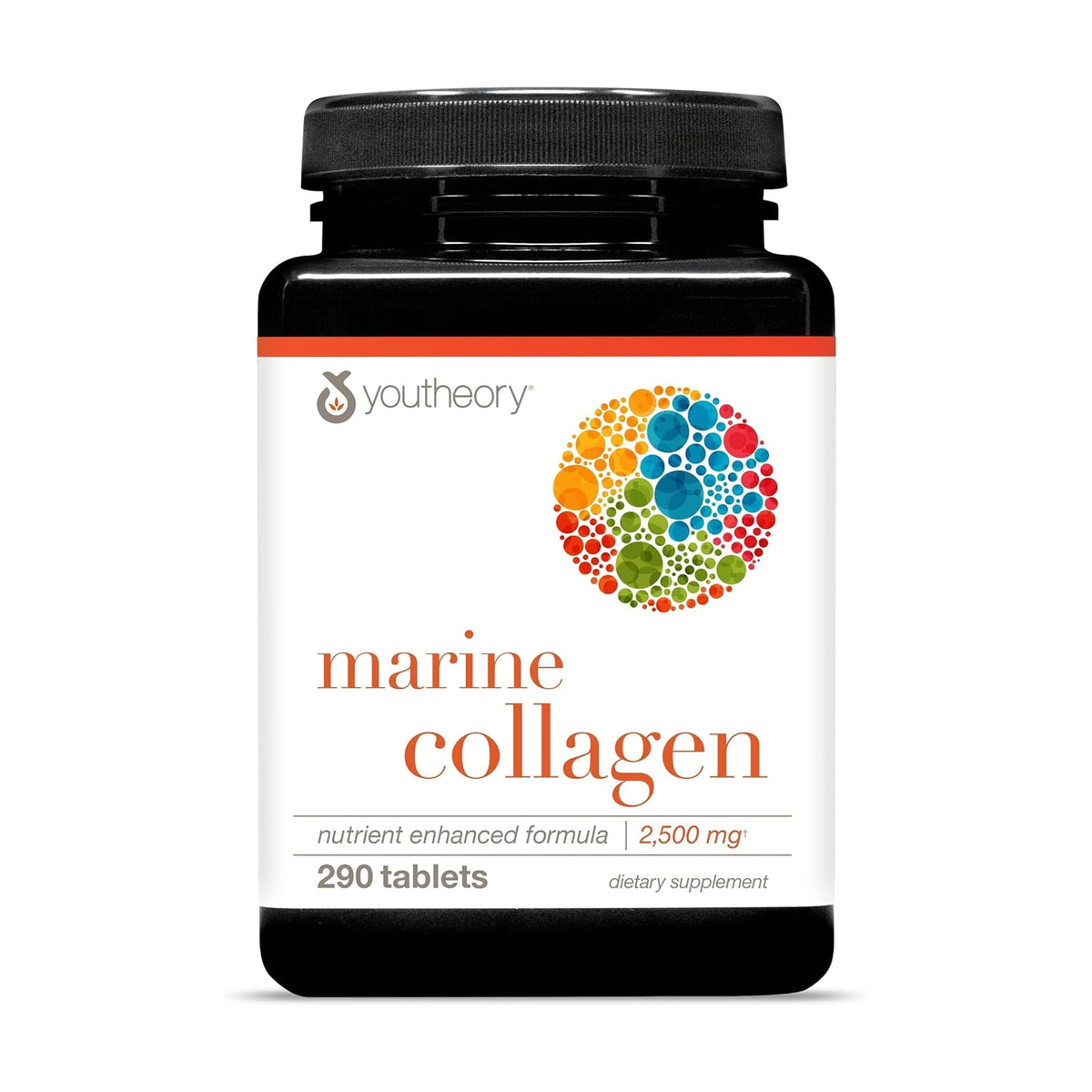 Youtheory Collagène Marin 2500 mg comprimés vue de face