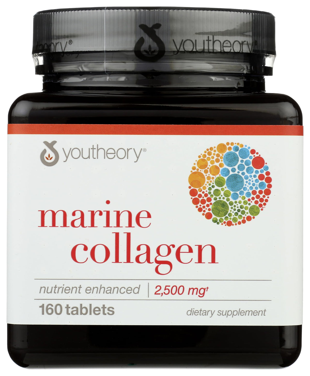 Youtheory Collagène Marin 2500 mg, vue de l'arrière de l'emballage