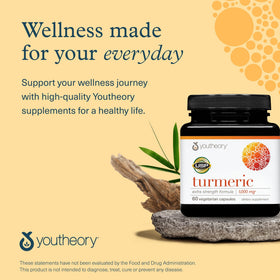 Youtheory Curcuma Extra Fort 1 000 mg boîte vue de dessus
