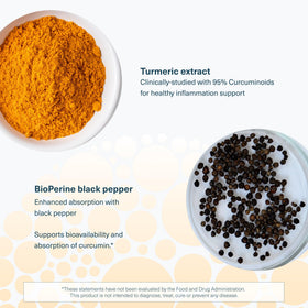 Youtheory Curcuma Extra Fort 1 000 mg sur fond blanc