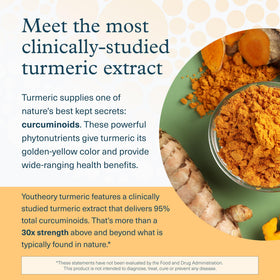 Youtheory Curcuma Extra Fort 1000 mg étiquette détaillée du produit