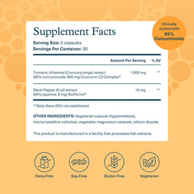 Youtheory Curcuma Extra Fort 1000 mg flacon de 60 capsules
