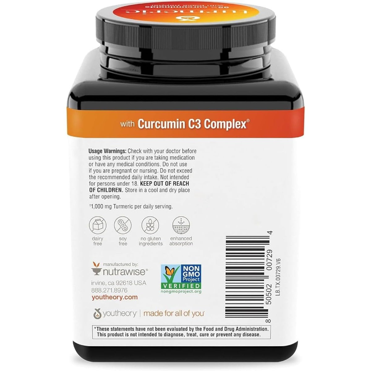Youtheory Curcuma Extra Fort 1000 mg gélules en utilisation