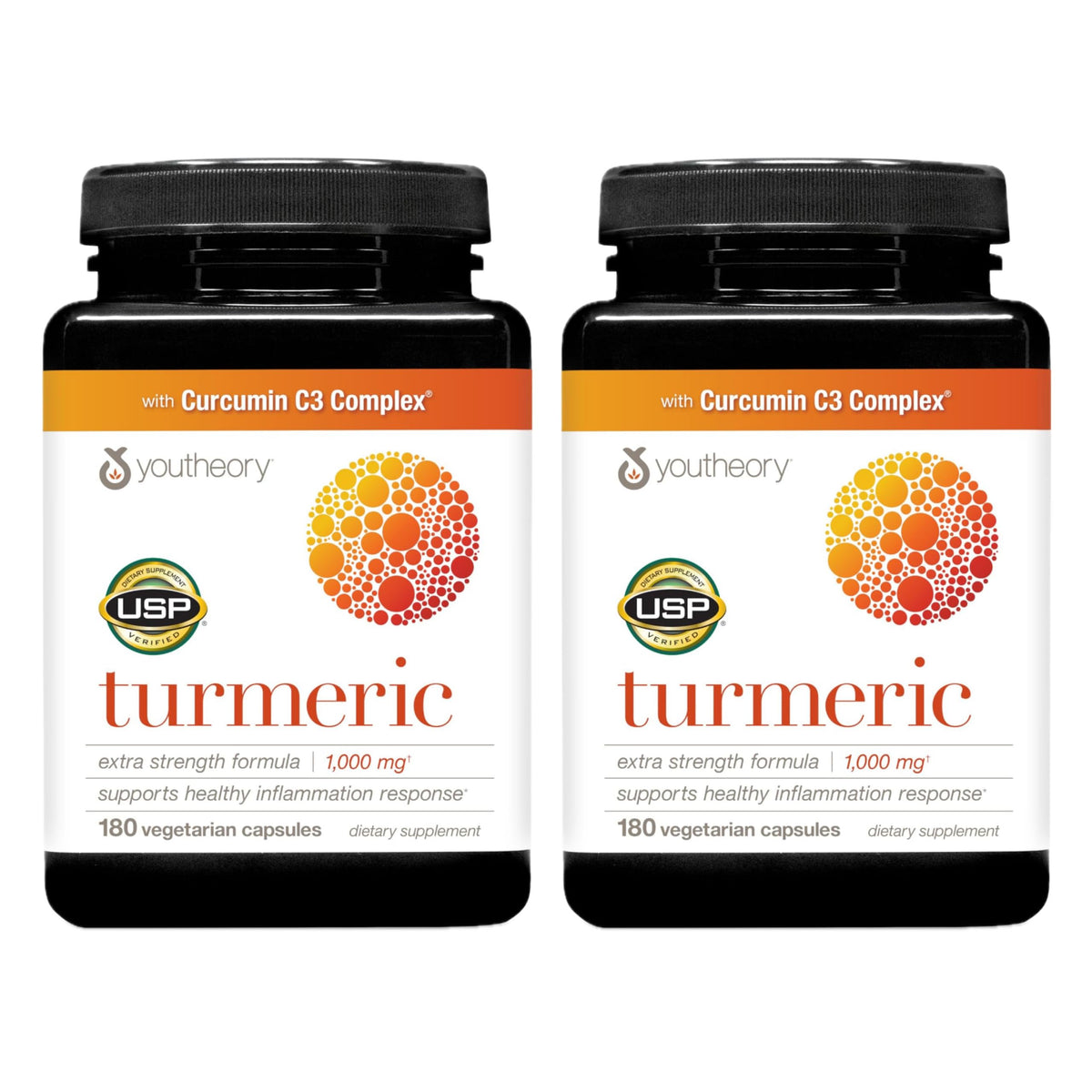 Youtheory Curcuma Extra Fort 1000 mg vue avant des gélules