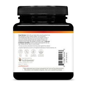 Youtheory Curcuma Total Body 60 Capsules Végétariennes - étiquette