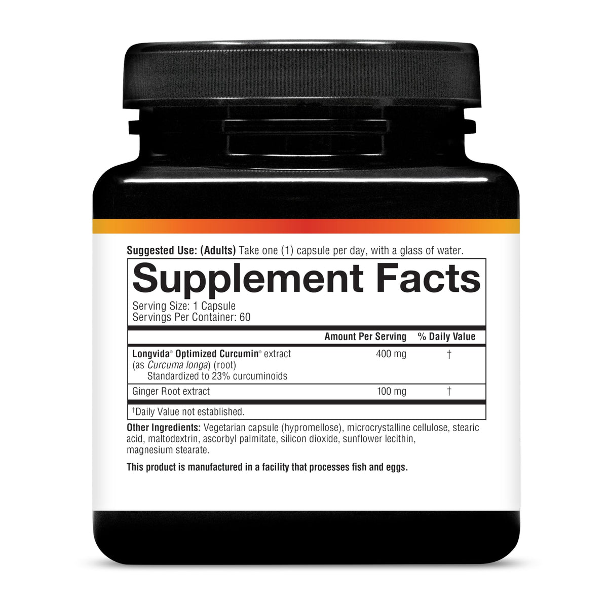 Youtheory Curcuma Total Body 60 Capsules Végétariennes - vue arrière