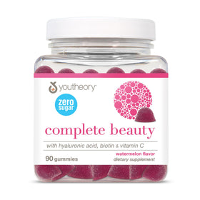 Youtheory Gummies Beauté Saveur Pastèque 90 gummies front view