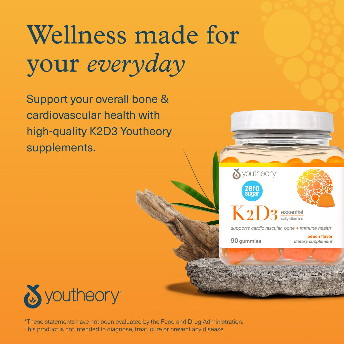 Youtheory K2D3 90 capsules avec des ingrédients naturels