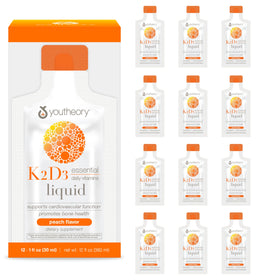 Youtheory K2D3 liquide 1 oz avec étiquette et bouchon