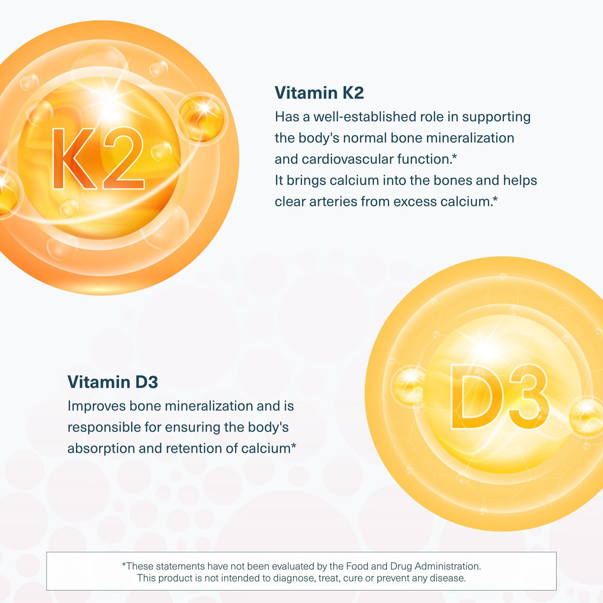 Youtheory K2D3, vue de côté de l'emballage