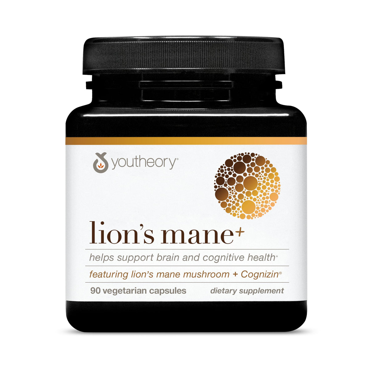 Youtheory Lion's Mane+ 90 capsules végétariennes vue de face