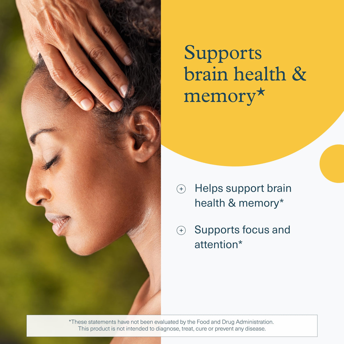 Youtheory Lion's Mane+ capsules végétariennes sur fond blanc