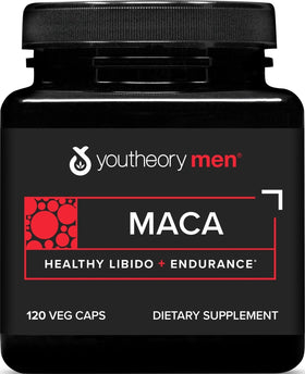 Youtheory Maca pour Hommes 120 capsules végétales, emballage avant