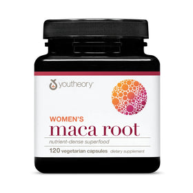 Youtheory Maca Racine 120 capsules végétariennes, vue de face