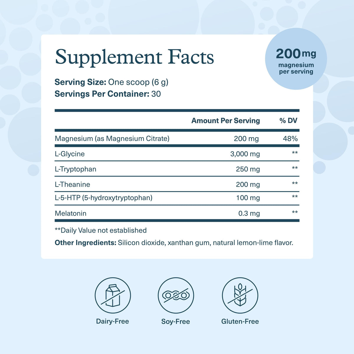 Youtheory Poudre de Sommeil, format 470g, étiquette détaillée