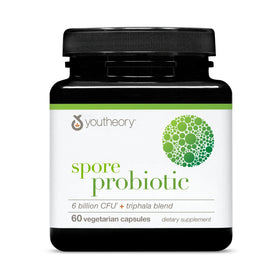 Youtheory Probiotique Spore 60 capsules végétariennes vue de face