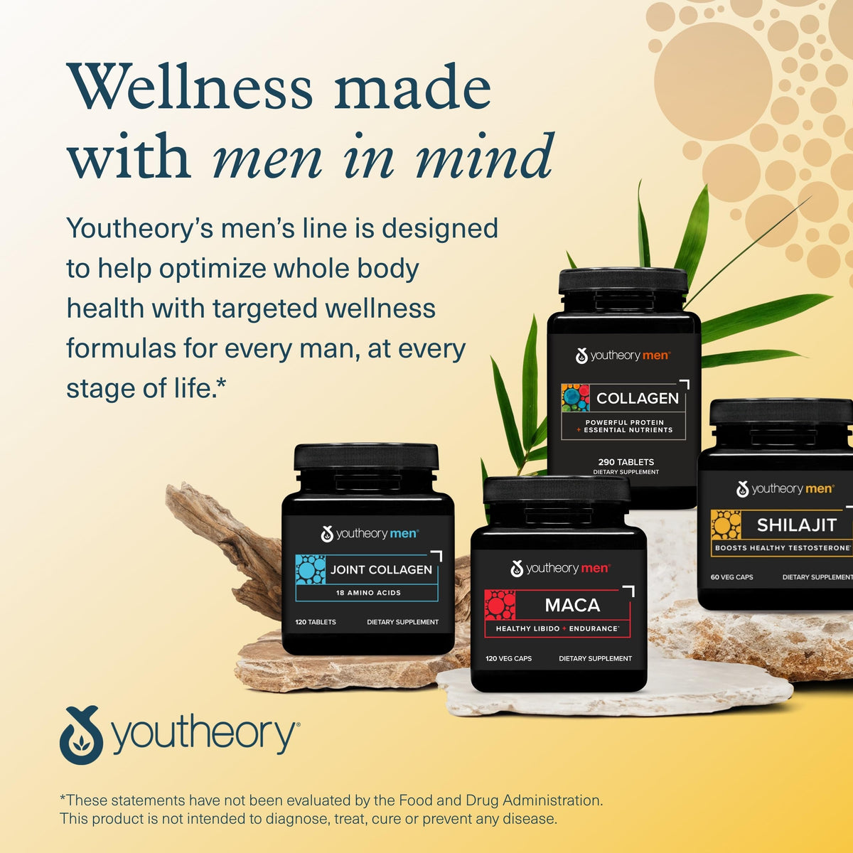 Youtheory Shilajit pour Hommes 60 capsules en gros plan