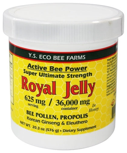 YS Eco Bee Farms Gelée Royale 590g avec mélange de pollen et ginseng