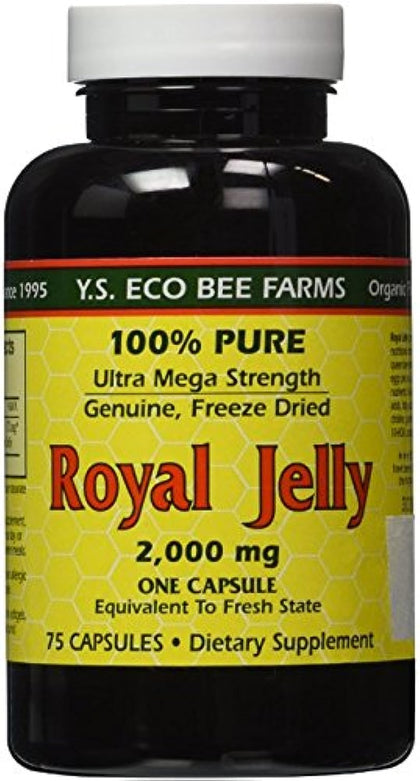 YS Organic Gelée Royale 2000 mg 75 capsules pack de 2